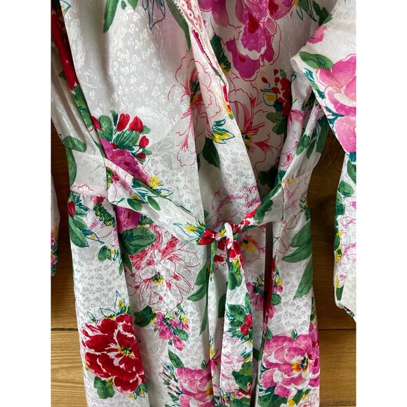 Vintage 80s 90s Victoria’s Secret Long Floral Robe - Picture 3 of 6